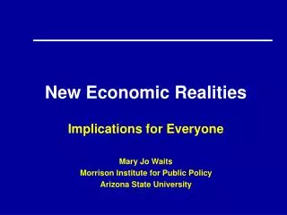 New Economic Realities