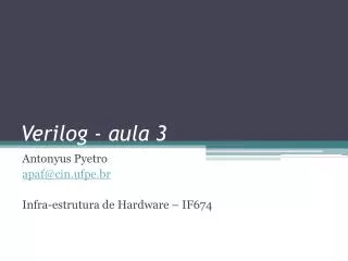 verilog aula 3