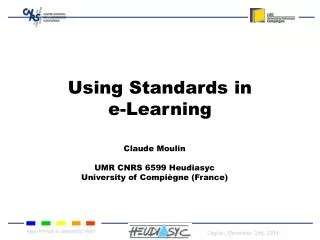 Using Standards in e-Learning