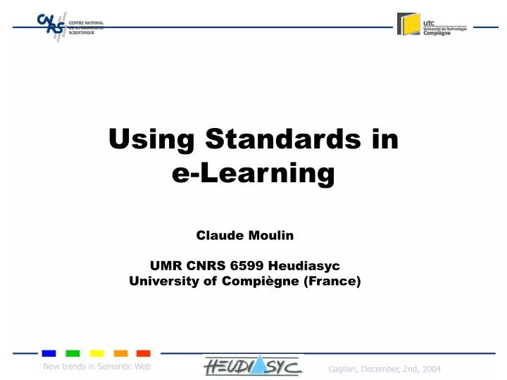 using standards in e learning