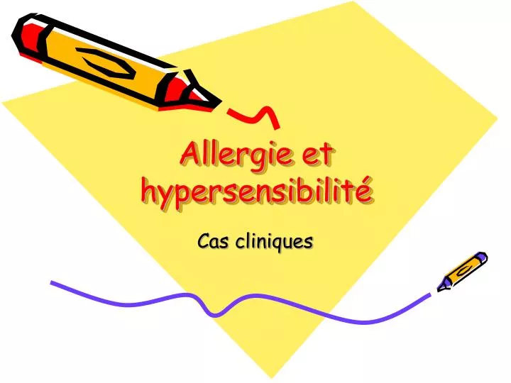 allergie et hypersensibilit