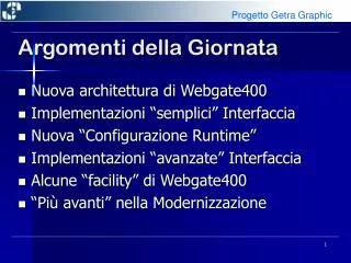 argomenti della giornata