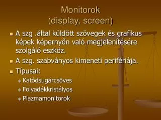 monitorok display screen