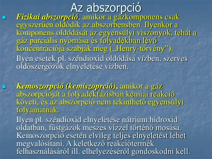 az abszorpci