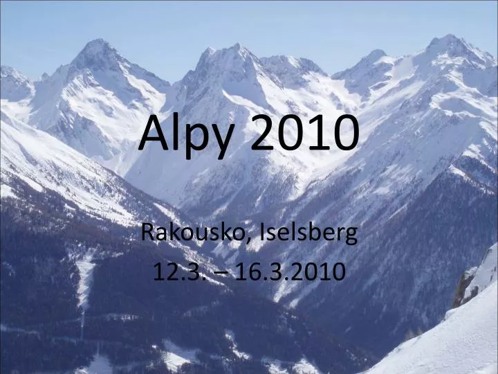 alpy 2010