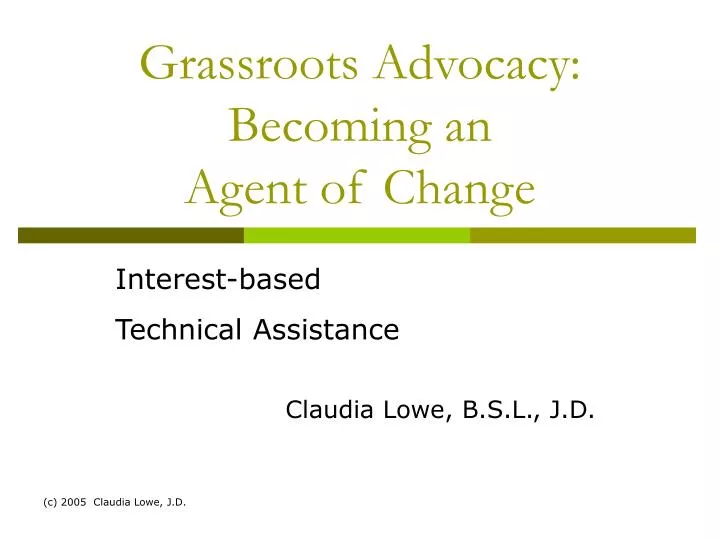 grassroots advocacy becoming an agent of change