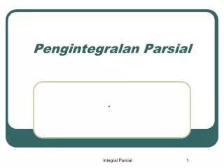 pengintegralan parsial