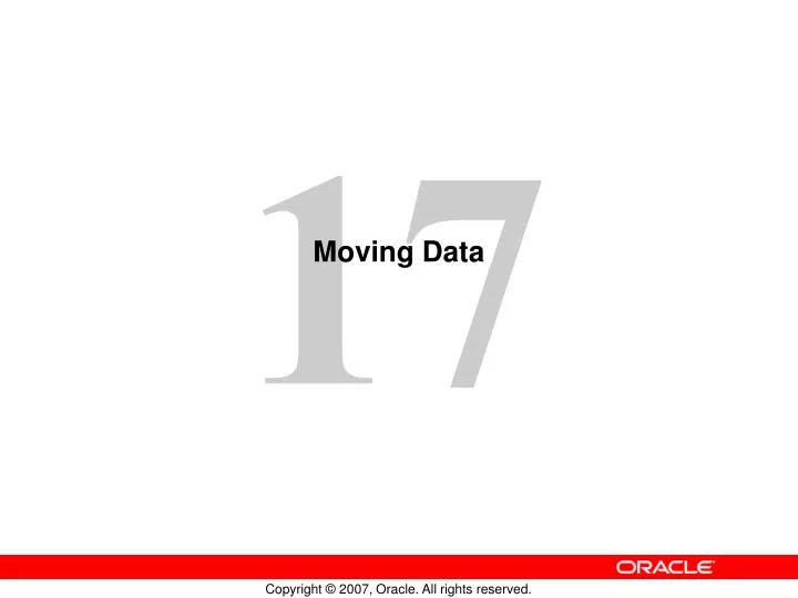 moving data