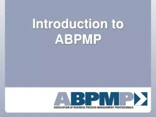 Introduction to ABPMP