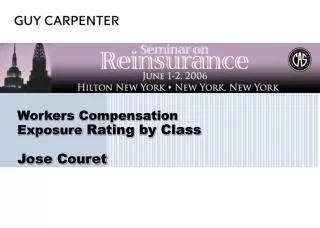 Workers Compensation Exposure Rating by Class Jose Couret