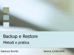 Backup e Restore - slide 1