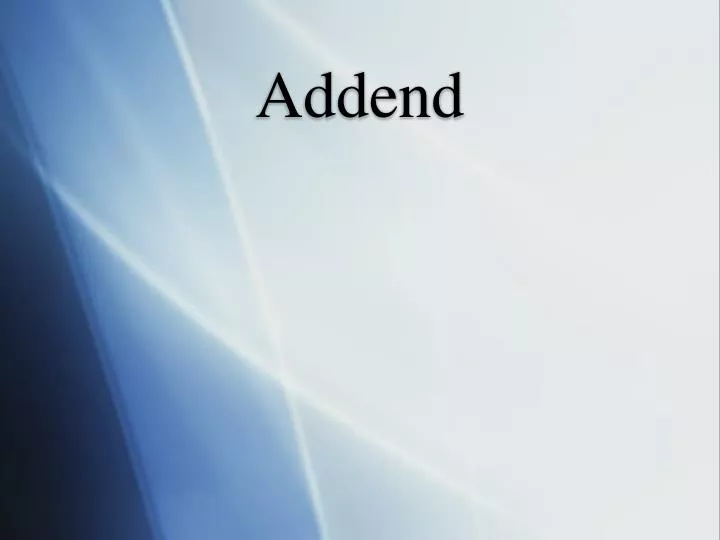 addend