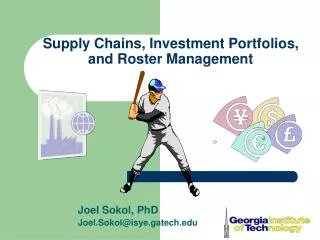 supply chains investment portfolios and roster management