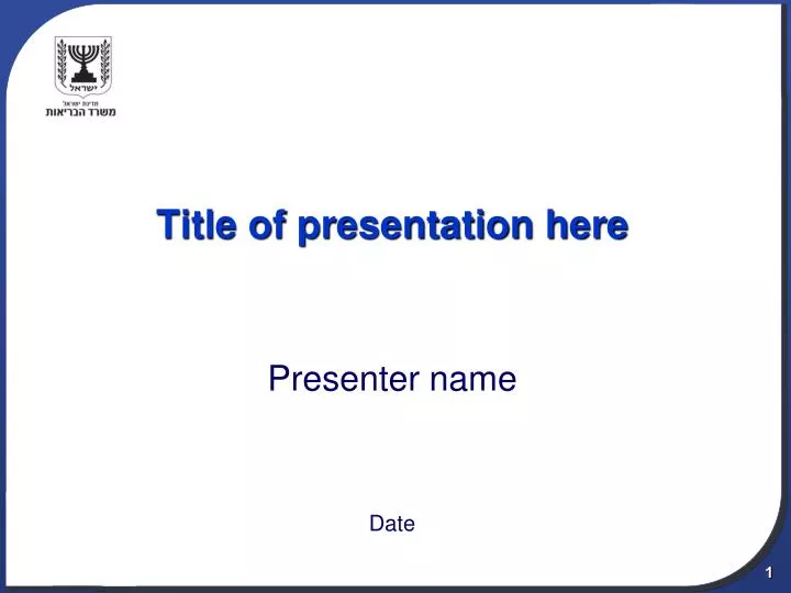 title of presentation here