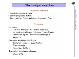 l lectronique num rique