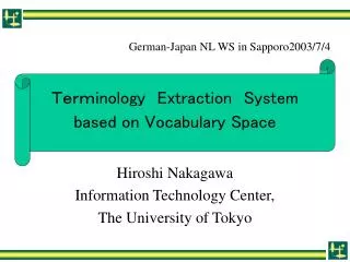 ???? inology E xtraction System based on Vocabulary Space