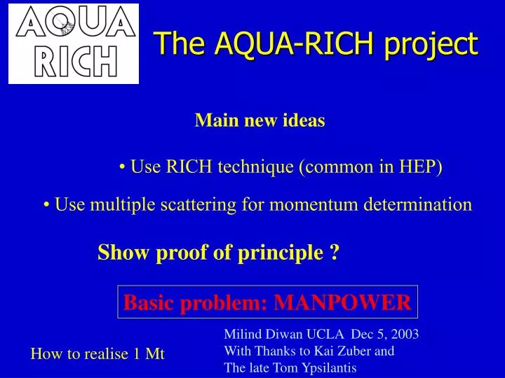 the aqua rich project