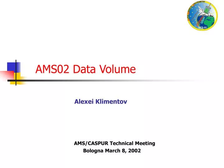 ams02 data volume