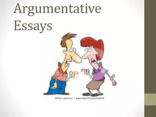 Intro. To Argumentative Essays