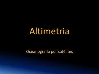 Altimetria