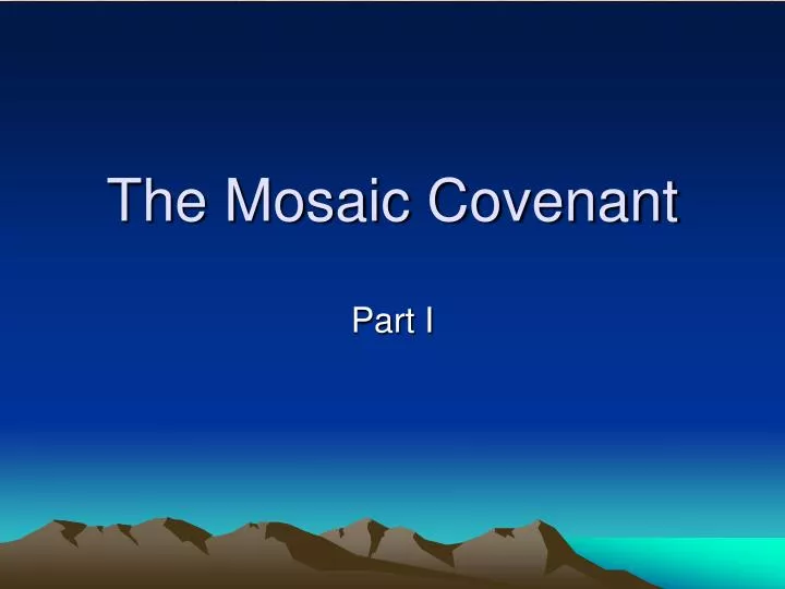 the mosaic covenant