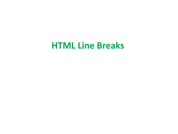 html line breaks and html horizontal rules lines