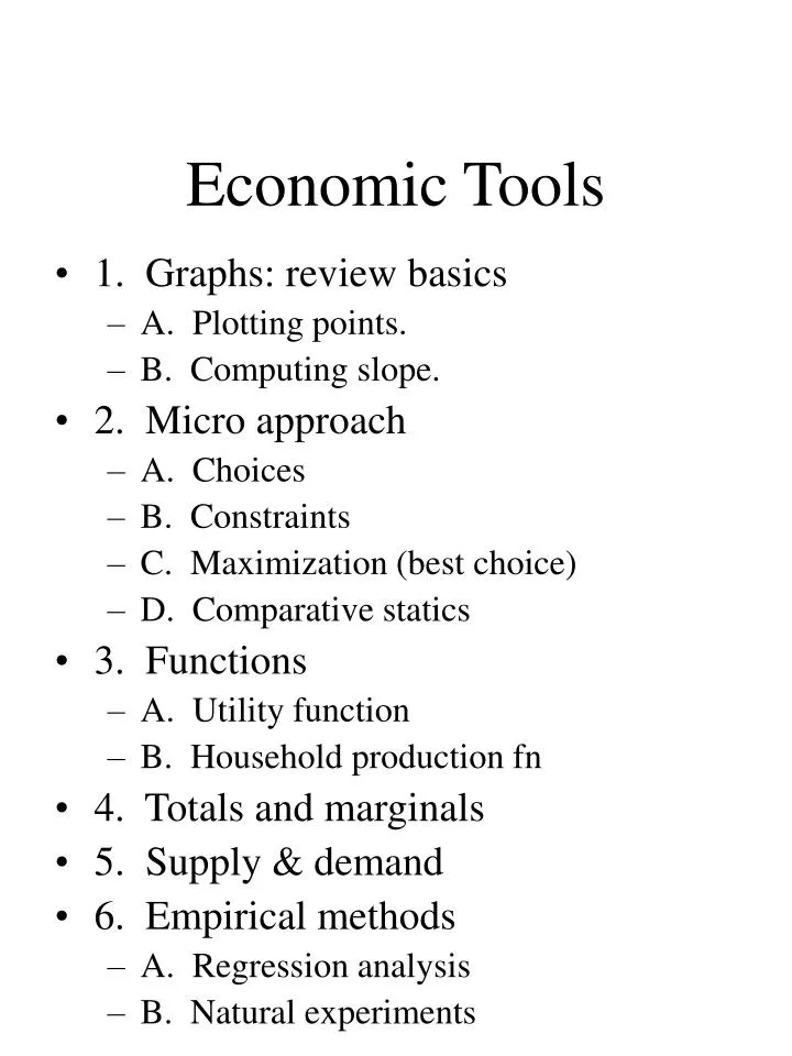 economic tools