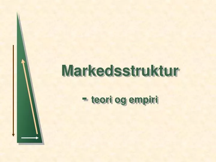 markedsstruktur teori og empiri