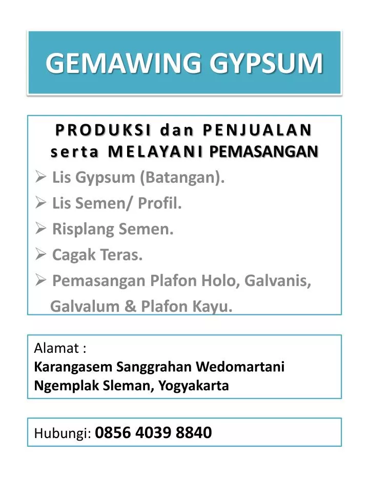 gemawing gypsum
