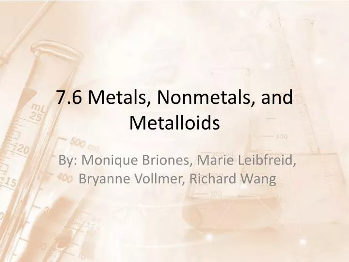 7 6 metals nonmetals and metalloids