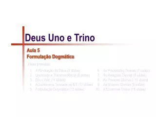 deus uno e trino