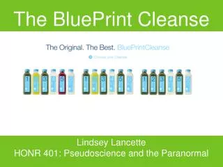 The BluePrint Cleanse