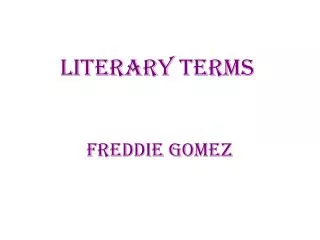 Literary terms