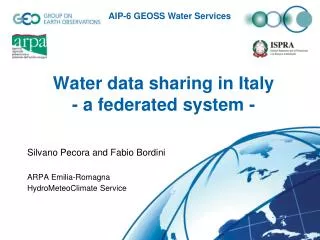 Water data sharing in Italy - a federated system -