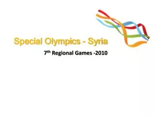 Special Olympics - Syria