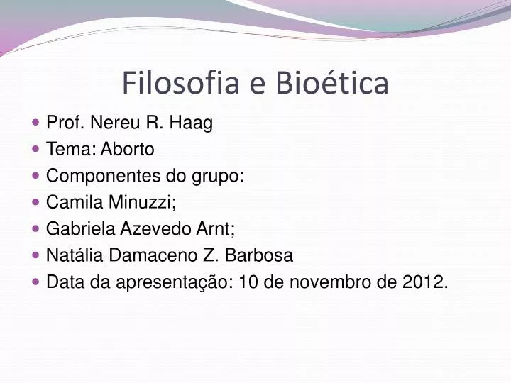 filosofia e bio tica