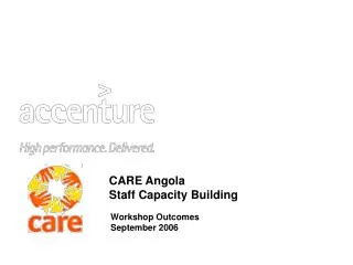 CARE Angola Staff Capacity Building