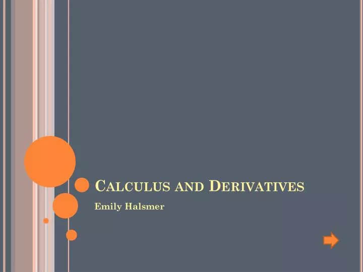 calculus and derivatives