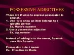 POSSESSIVE ADJECTIVES - slide 1