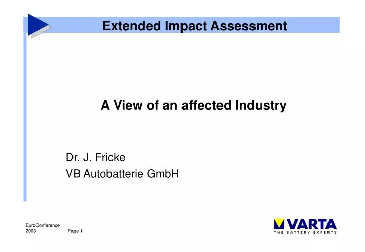 extended impact assessment