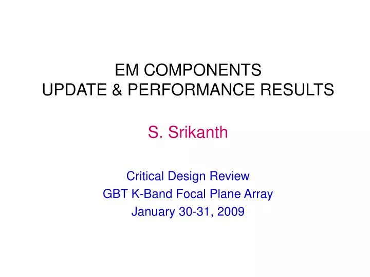 em components update performance results