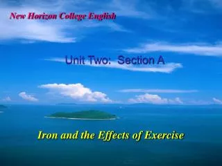 Iron and the Effects of Exercise