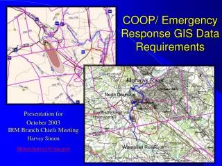COOP/ Emergency Response GIS Data Requirements