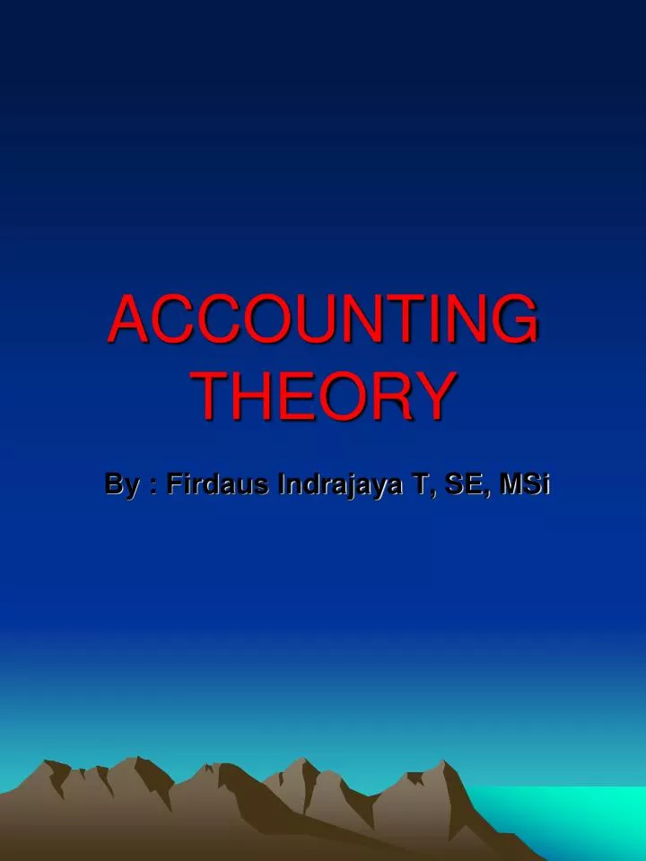 accounting theory