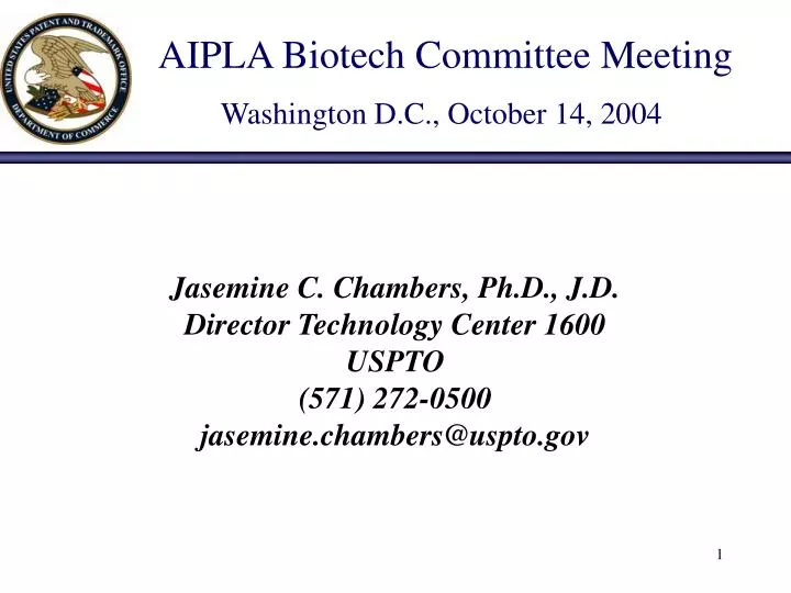 aipla biotech committee meeting washington d c october 14 2004