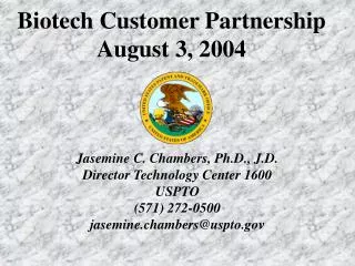 Biotech Customer Partnership August 3, 2004