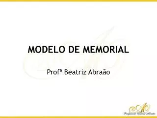 modelo de memorial