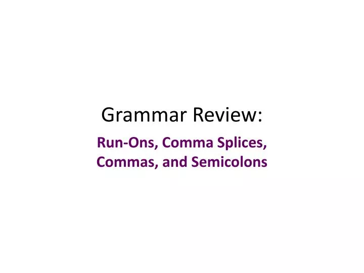 grammar review