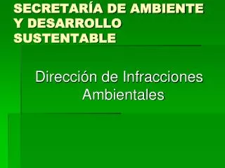 secretar a de ambiente y desarrollo sustentable