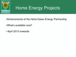 Home Energy Projects